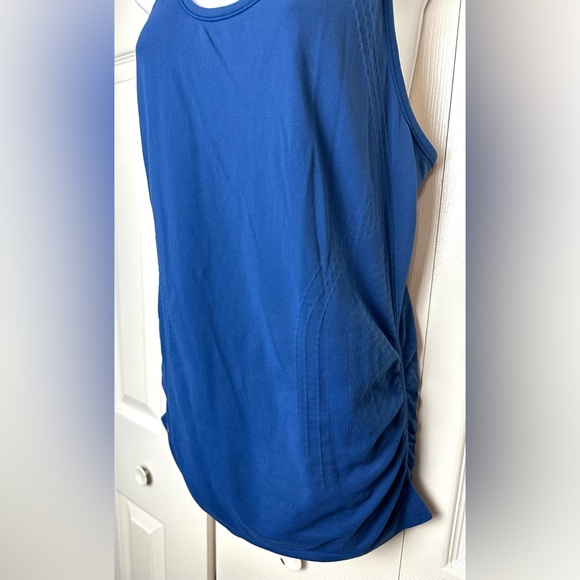 ATHLETA Speedlight Seamless Racerback Tank Top Running Shirt Blue Workout Yoga - Picture 4 of 10